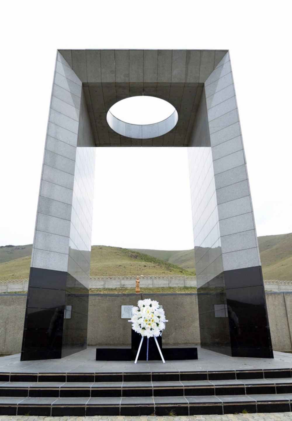 A monument erected near Ulaanbaatar to remember Japanese nationals who died in Mongolia after being detained by the former Soviet Union during World War II A monument erected near Ulaanbaatar to remember Japanese nationals who died in Mongolia after being detained by the former Soviet Union during World War II