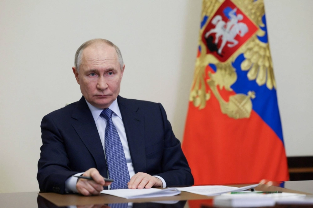 Russian President Vladimir Putin has a video conference with the Sevastopol governor in Moscow on Friday. Russian President Vladimir Putin has a video conference with the Sevastopol governor in Moscow on Friday.