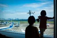 All Nippon Airways aircraft at Haneda Airport in Tokyo in August 2024. ANA has staked a lot on greener kinds of jet fuel, with 70% of the emissions reductions under its net-zero emissions plan coming from them. | Bloomberg