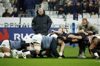 Japan head coach Eddie Jones looks on during the warm up before his team's match against France on Nov. 9, 2024.  | Reuters