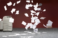 The drop in domestic shipments of paper and paperboard in 2024 came as newspaper publishers ended evening editions and the trend of reducing paper use in offices continued. | Getty Images