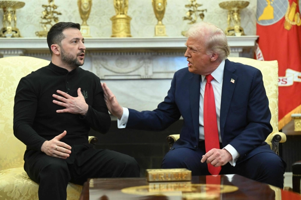 U.S. President Donald Trump and Ukrainian leader Volodymyr Zelenskyy meet in the Oval Office of the White House in Washington on Friday. U.S. President Donald Trump and Ukrainian leader Volodymyr Zelenskyy meet in the Oval Office of the White House in Washington on Friday.
