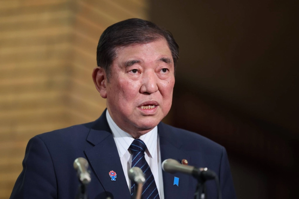 Prime Minister Shigeru Ishiba speaks to reporters at the prime minister's official residence on Thursday. Prime Minister Shigeru Ishiba speaks to reporters at the prime minister's official residence on Thursday.