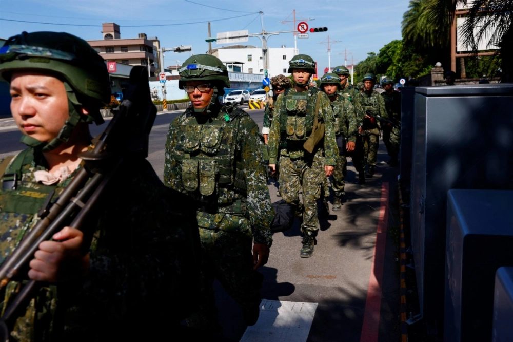 Soldiers take part in the first day of the annual Han Kuang military drills in Taoyuan, Taiwan, in July last year. Soldiers take part in the first day of the annual Han Kuang military drills in Taoyuan, Taiwan, in July last year.