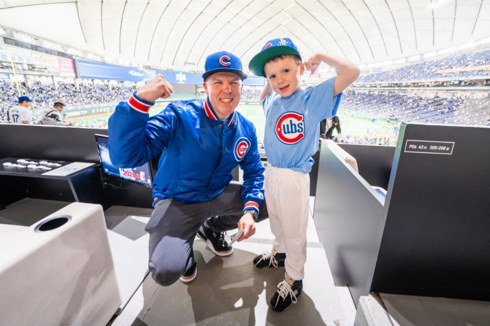 Matt Fuller and his son, Isaiah, were lucky enough to meet Cubs outfielder Pete Crow-Armstrong in the lead-up to the season-opening Tokyo Series.  Matt Fuller and his son, Isaiah, were lucky enough to meet Cubs outfielder Pete Crow-Armstrong in the lead-up to the season-opening Tokyo Series.
