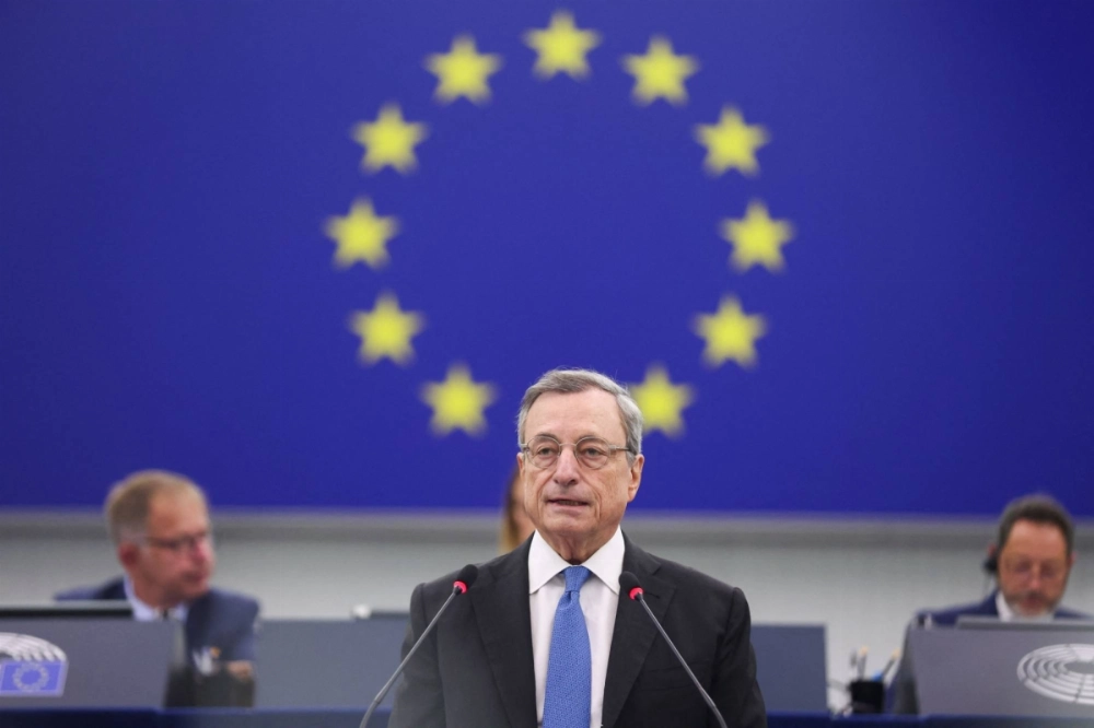 Former European Central Bank chief Mario Draghi presents his report on the future of European competitiveness to the European Parliament in Strasbourg, France, in September. Former European Central Bank chief Mario Draghi presents his report on the future of European competitiveness to the European Parliament in Strasbourg, France, in September.