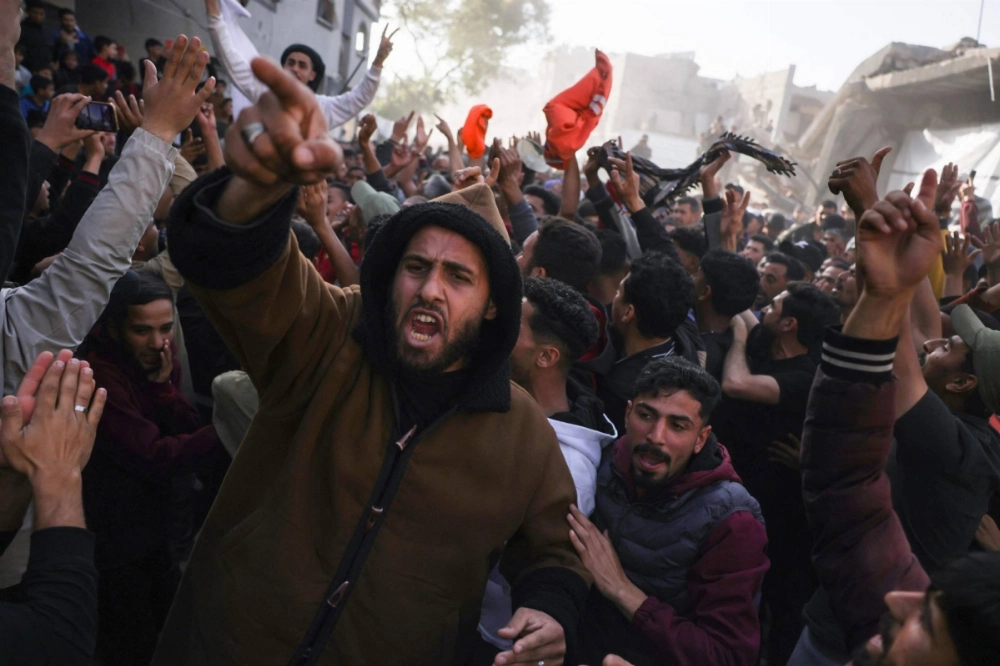 Palestinians in the northern Gaza Strip protest against Hamas and call for an end to the war with Israel on Wednesday. Palestinians in the northern Gaza Strip protest against Hamas and call for an end to the war with Israel on Wednesday.