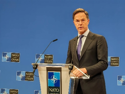 NATO Secretary-General Mark Rutte speaks during a news conference at the alliance's headquarters in Brussels last week. NATO Secretary-General Mark Rutte speaks during a news conference at the alliance's headquarters in Brussels last week.