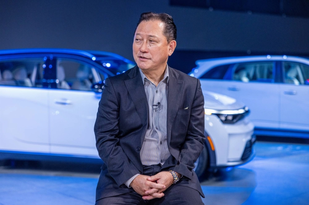 Hon Hai Precision Industry's chief strategy officer for electric vehicles, Jun Seki, speaks during an interview. Hon Hai Precision Industry's chief strategy officer for electric vehicles, Jun Seki, speaks during an interview.
