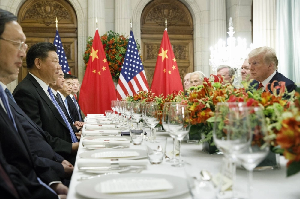 U.S. President Donald Trump and Chinese leader Xi Jinping attend the Group of 20 leaders summit in Buenos Aires in December 2018. Instead of appeasing dictators and shredding alliances, the U.S. should beef up its network of partners. Alone, it won’t emerge victorious from the rivalry with Beijing.  
 U.S. President Donald Trump and Chinese leader Xi Jinping attend the Group of 20 leaders summit in Buenos Aires in December 2018. Instead of appeasing dictators and shredding alliances, the U.S. should beef up its network of partners. Alone, it won’t emerge victorious from the rivalry with Beijing.