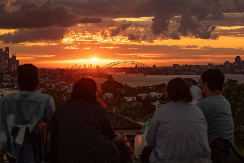 Sunset at Dudley Page Reserve, in Dover Heights, Sydney, on April 21 Sunset at Dudley Page Reserve, in Dover Heights, Sydney, on April 21