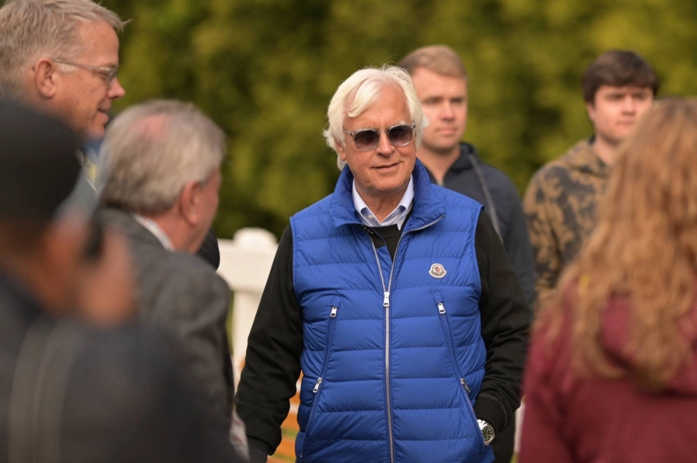 Trainer Bob Baffert, seen at Pimlico Race Course in Baltimore in 2023, is back at the Kentucky Derby for the first time since 2021. Trainer Bob Baffert, seen at Pimlico Race Course in Baltimore in 2023, is back at the Kentucky Derby for the first time since 2021.