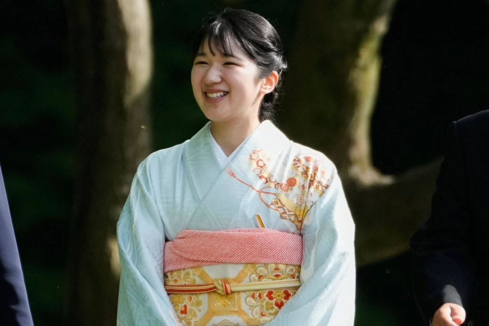 Princess Aiko during the spring garden party at the Akasaka Palace imperial garden in Tokyo on April 22 Princess Aiko during the spring garden party at the Akasaka Palace imperial garden in Tokyo on April 22