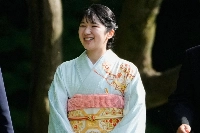 Princess Aiko during the spring garden party at the Akasaka Palace imperial garden in Tokyo on April 22 | POOL / via AFP-Jiji