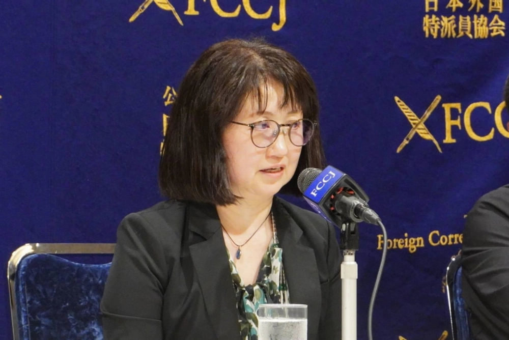 In a news conference in Tokyo on Friday, Tokie Tanaka, 64, details her allegations of sexual abuse against a Catholic priest. In a news conference in Tokyo on Friday, Tokie Tanaka, 64, details her allegations of sexual abuse against a Catholic priest.