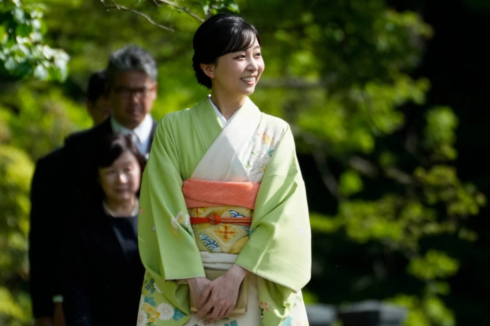 Princess Kako smiles during the spring garden party at the Akasaka Imperial Gardens in Tokyo on April 22. Princess Kako smiles during the spring garden party at the Akasaka Imperial Gardens in Tokyo on April 22.