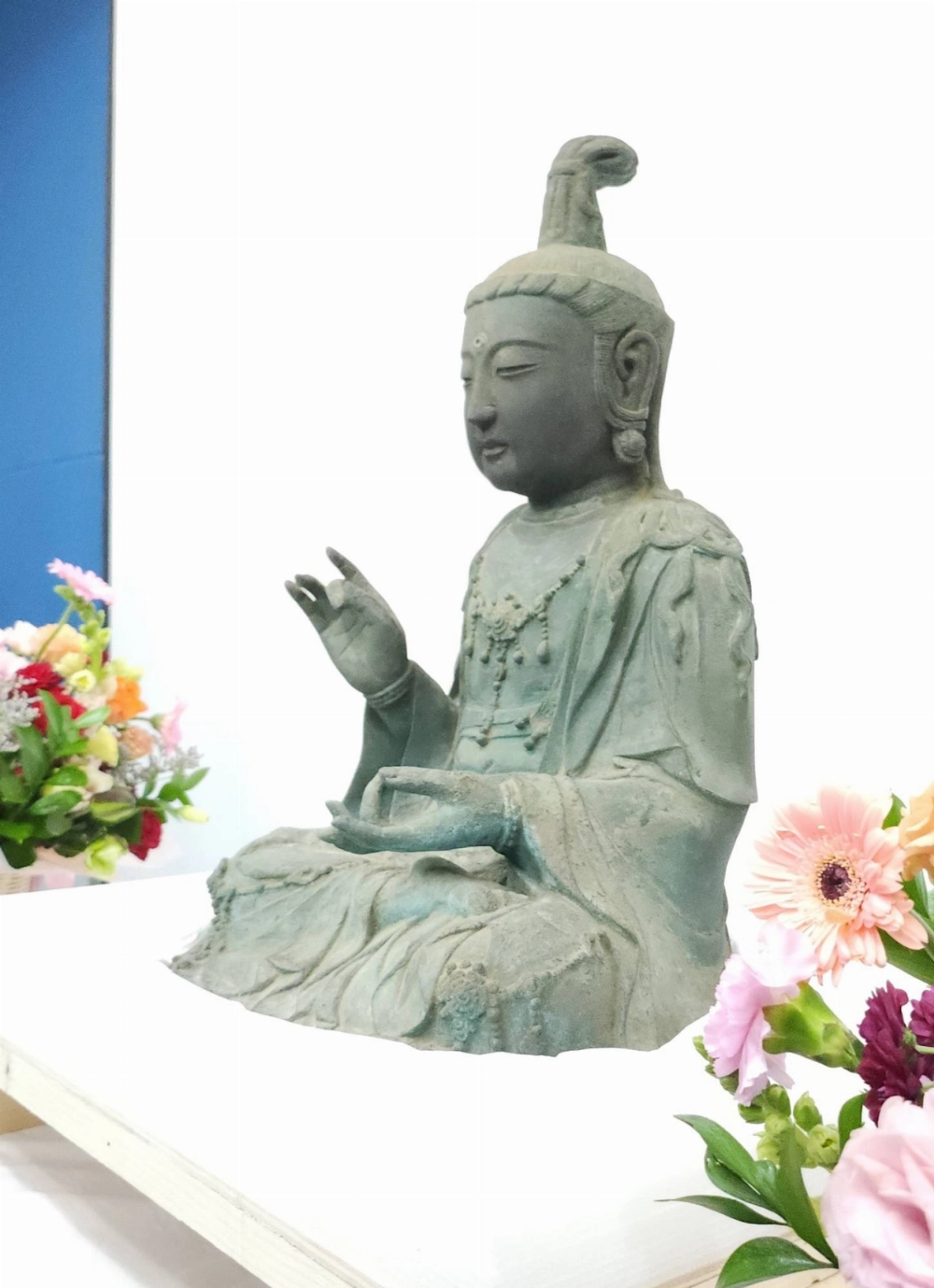 A stolen Kanzeon Bodhisattva statue in Daejeon, central South Korea, in January A stolen Kanzeon Bodhisattva statue in Daejeon, central South Korea, in January