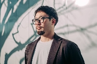 Hachidori Solar President Shota Ikeda in Tokyo in January | Bloomberg