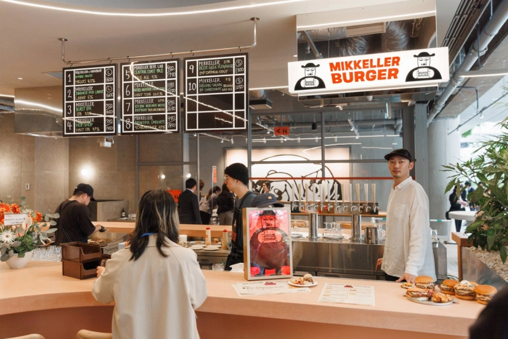 Food Court P. is home to four offshoots of popular Tokyo restaurants, such as Mikkeller Burger, which serves 10 taps of its own beer and occasional guest brews alongside its signature smash burgers. Food Court P. is home to four offshoots of popular Tokyo restaurants, such as Mikkeller Burger, which serves 10 taps of its own beer and occasional guest brews alongside its signature smash burgers.