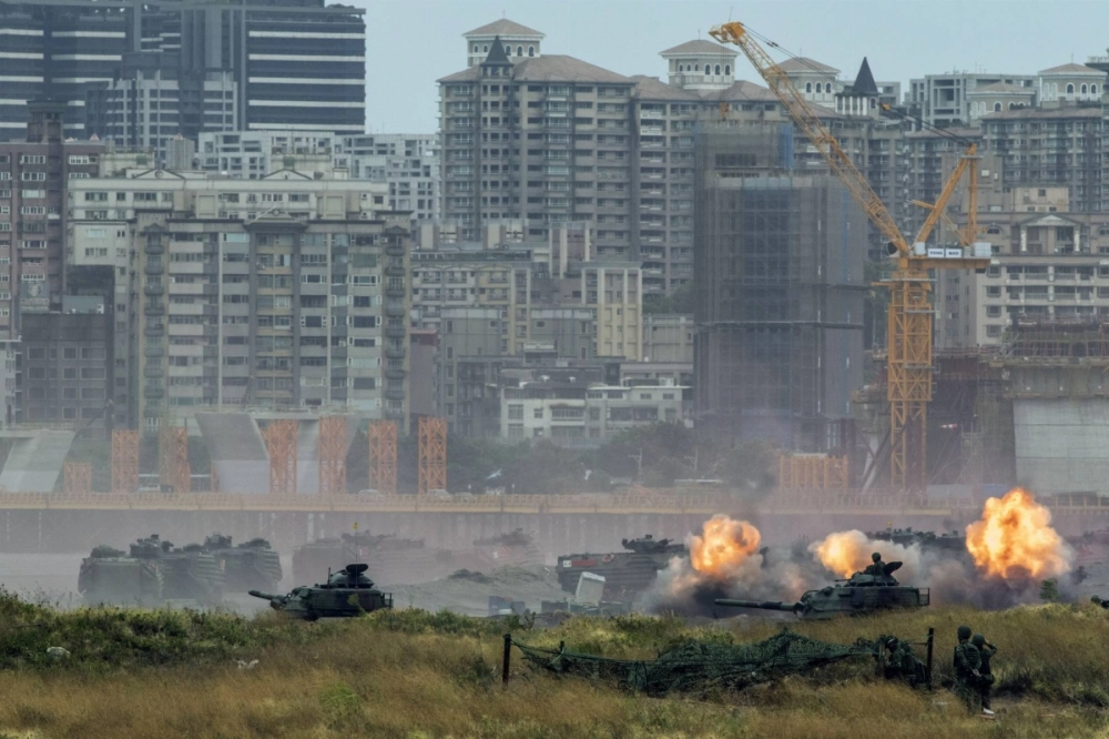A military exercise in Bali, Taiwan, on July 27, 2023. Taiwan Defense Minister Wellington Koo says the Trump administration has a shared interest in security in the region, but Taiwan must also ready its own forces for asymmetric warfare. A military exercise in Bali, Taiwan, on July 27, 2023. Taiwan Defense Minister Wellington Koo says the Trump administration has a shared interest in security in the region, but Taiwan must also ready its own forces for asymmetric warfare.