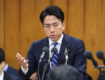 Agriculture minister Shinjiro Koizumi speaks at a Lower House farm committee in Tokyo on Wednesday. Agriculture minister Shinjiro Koizumi speaks at a Lower House farm committee in Tokyo on Wednesday.