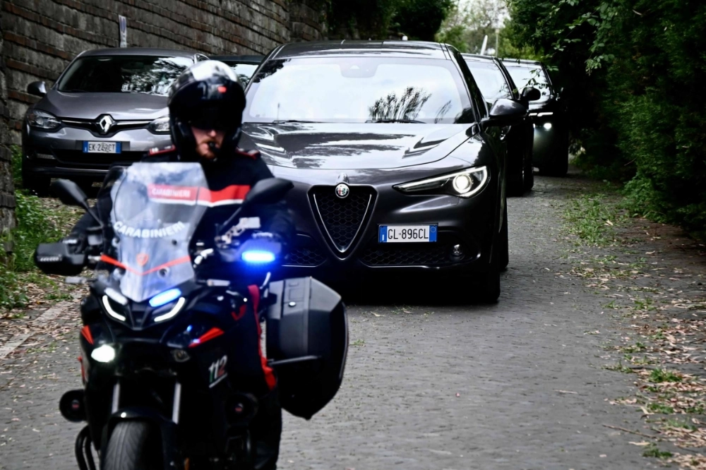 Vehicles of delegations leave the Omani Embassy after a fifth round of nuclear talks between Iran and the United States, in Rome on May 23. Vehicles of delegations leave the Omani Embassy after a fifth round of nuclear talks between Iran and the United States, in Rome on May 23.