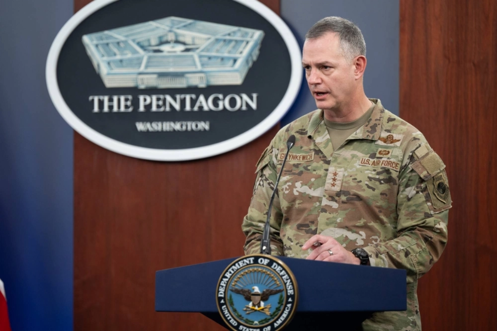 Lt. Gen. Alexus Grynkewich speaks at a news conference at the Pentagon in Washington on March 17. Grynkewich is expected to be the U.S. nominee for the positions of both Supreme Allied Commander Europe and U.S. European Command. Lt. Gen. Alexus Grynkewich speaks at a news conference at the Pentagon in Washington on March 17. Grynkewich is expected to be the U.S. nominee for the positions of both Supreme Allied Commander Europe and U.S. European Command.