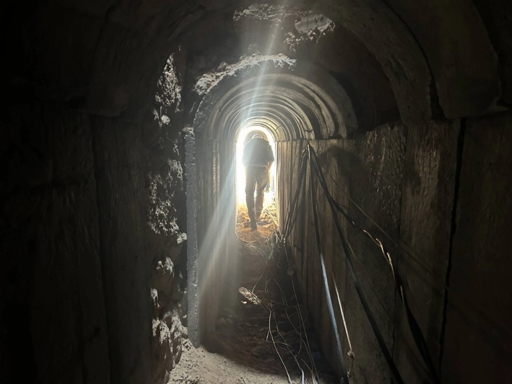 A tunnel near a major hospital in southern Gaza that leads to a tiny room where the Israeli military says a top Hamas militant commander was killed in Khan Younis, Gaza Strip, on Sunday A tunnel near a major hospital in southern Gaza that leads to a tiny room where the Israeli military says a top Hamas militant commander was killed in Khan Younis, Gaza Strip, on Sunday