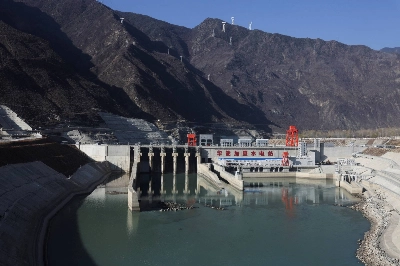 A hydroelectric dam near Shannan in the Tibet Autonomous Region of China in March 2025 A hydroelectric dam near Shannan in the Tibet Autonomous Region of China in March 2025