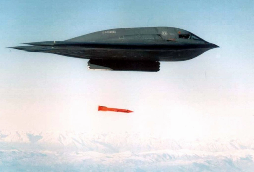 A B-2 stealth bomber drops a dummy bomb during a drill. As diplomacy falters, military options against Iran are gaining traction.  A B-2 stealth bomber drops a dummy bomb during a drill. As diplomacy falters, military options against Iran are gaining traction.