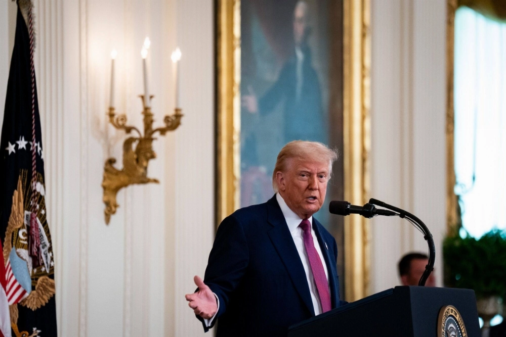 U.S. President Donald Trump speaks during a bill signing ceremony in the East Room of the White House in Washington on Thursday. U.S. President Donald Trump speaks during a bill signing ceremony in the East Room of the White House in Washington on Thursday.