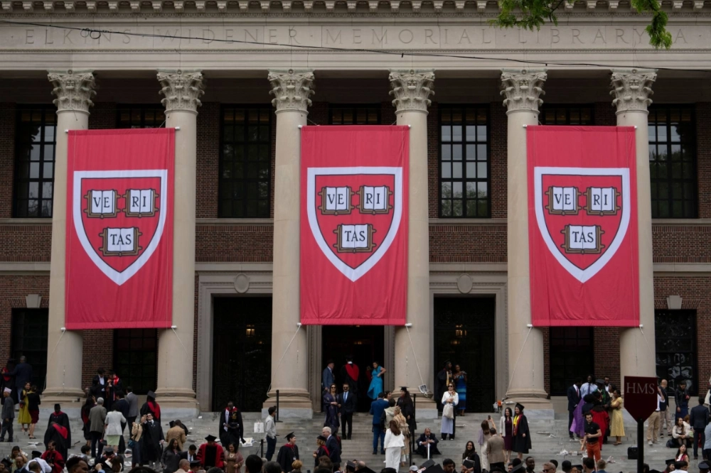 A library on the campus of Harvard University in Cambridge, Massachusetts, late last month A library on the campus of Harvard University in Cambridge, Massachusetts, late last month