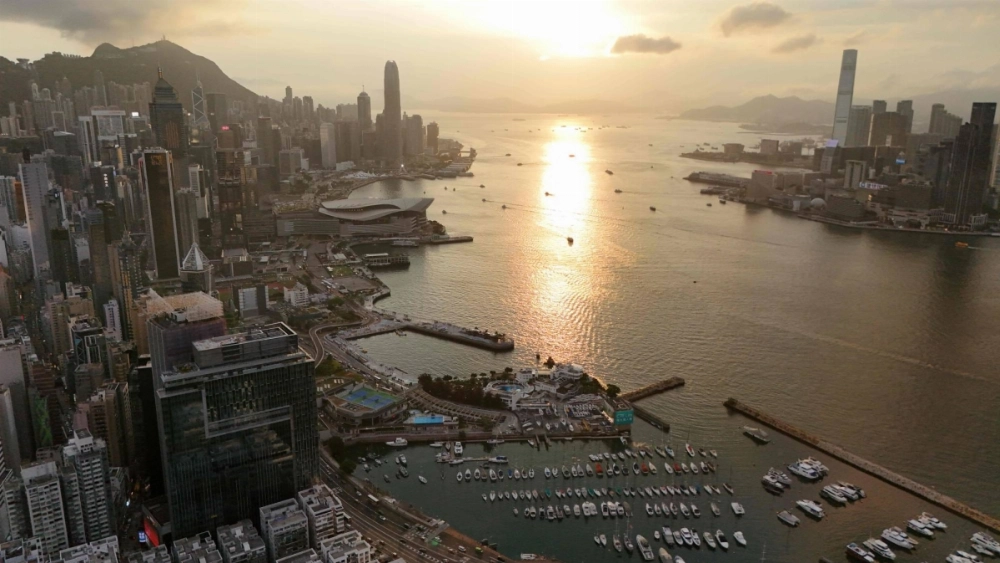 Hong Kong Island and Victoria Harbor on May 19. New raids show Hong Kong’s clampdown on dissent is still expanding. Hong Kong Island and Victoria Harbor on May 19. New raids show Hong Kong’s clampdown on dissent is still expanding.