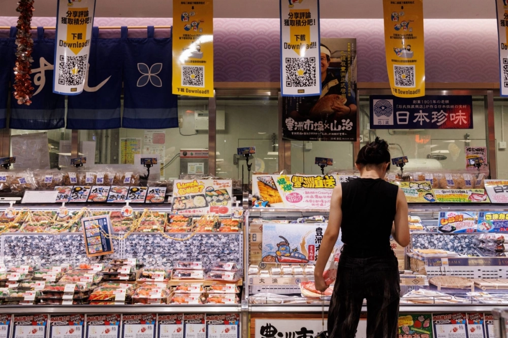 Japanese seafood in a supermarket in Hong Kong in July 2023 Japanese seafood in a supermarket in Hong Kong in July 2023