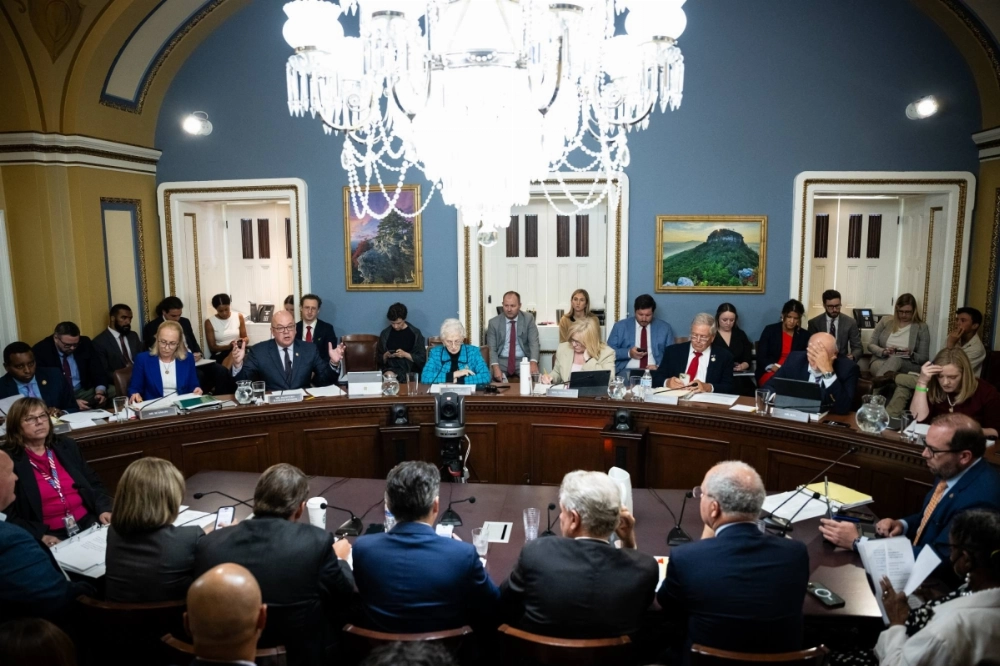 Rep. Jim McGovern, a Democrat from Massachusetts and ranking member of the House Rules Committee (center left) speaks during a hearing in Washington on Tuesday. Rep. Jim McGovern, a Democrat from Massachusetts and ranking member of the House Rules Committee (center left) speaks during a hearing in Washington on Tuesday.
