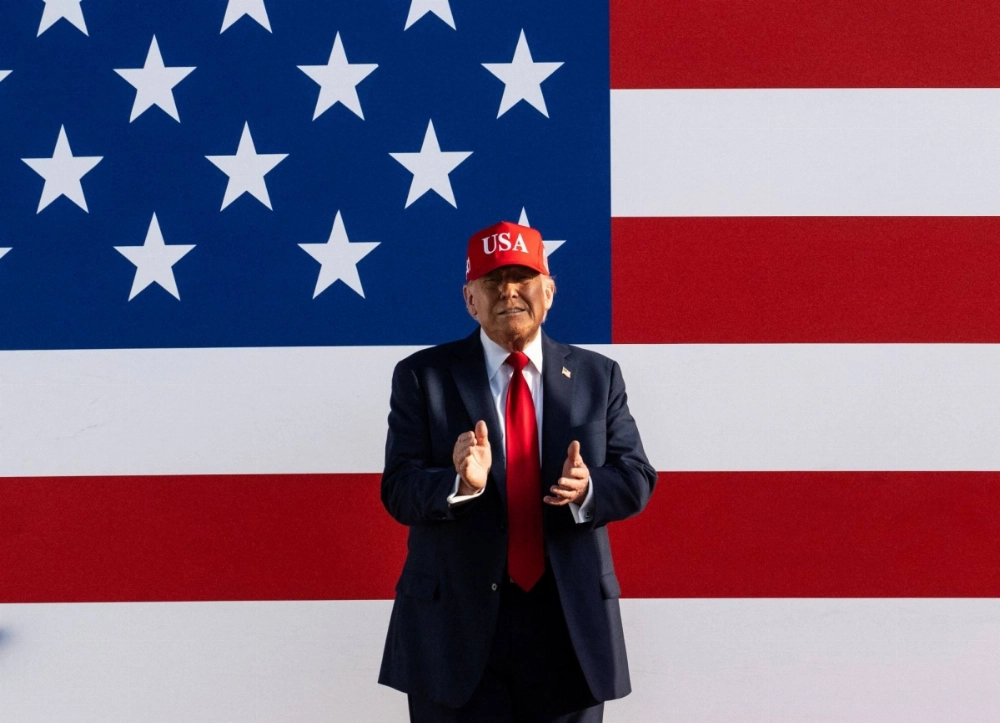 U.S. President Donald Trump arrives to speak at the Salute to America Celebration at the Iowa State Fairgrounds in Des Moines on Thursday. U.S. President Donald Trump arrives to speak at the Salute to America Celebration at the Iowa State Fairgrounds in Des Moines on Thursday.