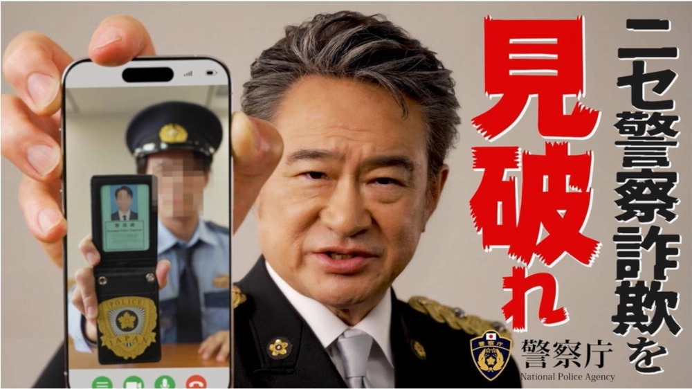 A video by the National Police Agency warns about fake scams. A video by the National Police Agency warns about fake scams.