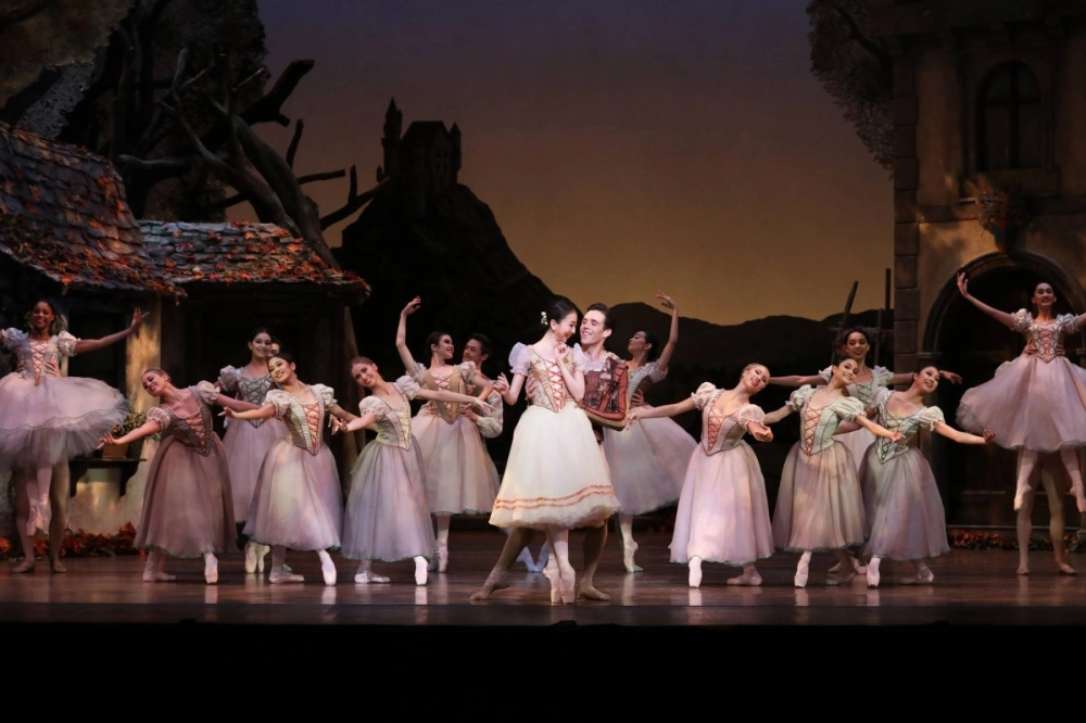 “Giselle” lead Yuriko Kajiya (center), performing with Connor Walsh as Albrecht, is one of six Japanese dancers at Houston Ballet.  “Giselle” lead Yuriko Kajiya (center), performing with Connor Walsh as Albrecht, is one of six Japanese dancers at Houston Ballet.