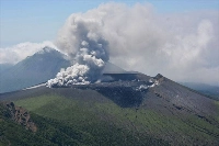 The Shinmoedake volcano straddling the prefectures of Miyazaki and Kagoshima on June 28 | The Meteorological Agency / via Jiji