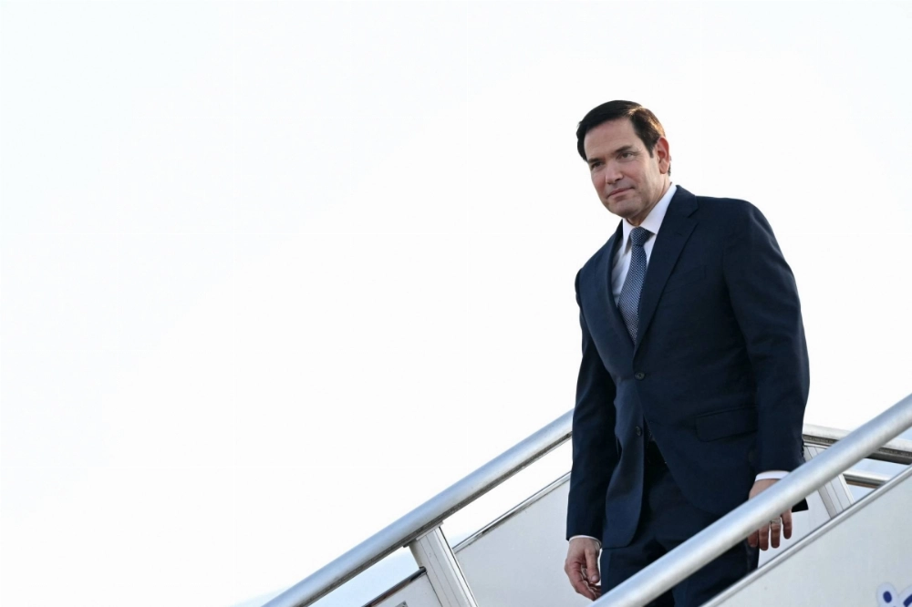 U.S. Secretary of State Marco Rubio deplanes upon arrival at the Subang Air Base outside of Kuala Lumpur on Thursday. Rubio is attending an Association of Southeast Asian Nations gathering in Kuala Lumpur. U.S. Secretary of State Marco Rubio deplanes upon arrival at the Subang Air Base outside of Kuala Lumpur on Thursday. Rubio is attending an Association of Southeast Asian Nations gathering in Kuala Lumpur.