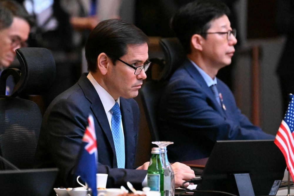 U.S. Secretary of State Marco Rubio attends the East Asia Summit foreign ministers’ meeting in Kuala Lumpur on Friday. U.S. Secretary of State Marco Rubio attends the East Asia Summit foreign ministers’ meeting in Kuala Lumpur on Friday.