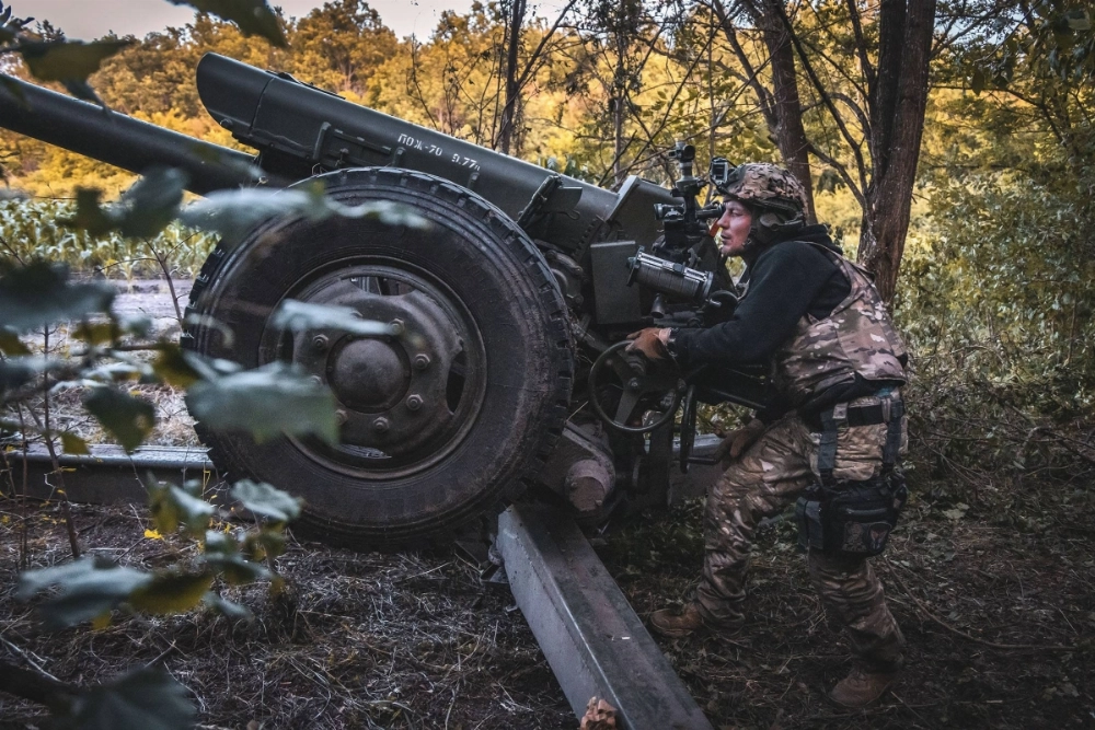 A soldier operates from an artillery position in the Sumy region of Ukraine on June 19. A soldier operates from an artillery position in the Sumy region of Ukraine on June 19.