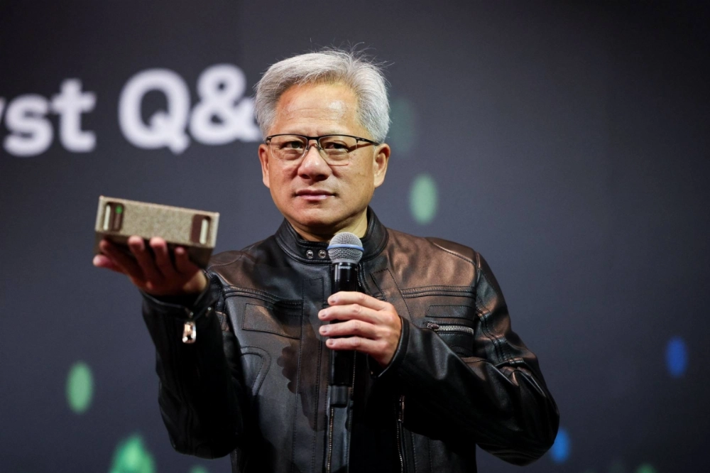 Jensen Huang, co-founder and CEO of Nvidia, speaks during a news conference in Taipei on May 21. Jensen Huang, co-founder and CEO of Nvidia, speaks during a news conference in Taipei on May 21.