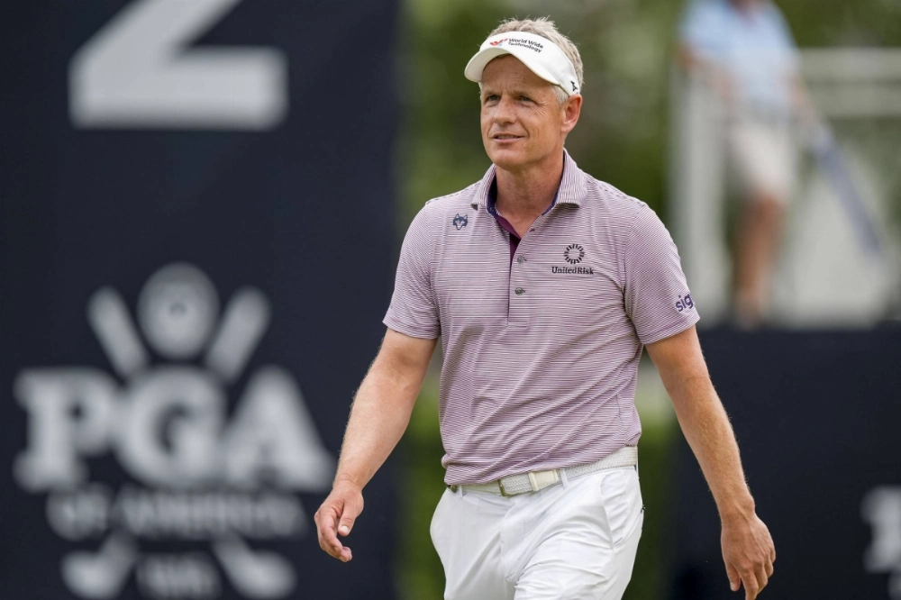 Luke Donald during the second round of the PGA Championship golf tournament at Quail Hollow in Charlotte, North Carolina, on May 16 Luke Donald during the second round of the PGA Championship golf tournament at Quail Hollow in Charlotte, North Carolina, on May 16