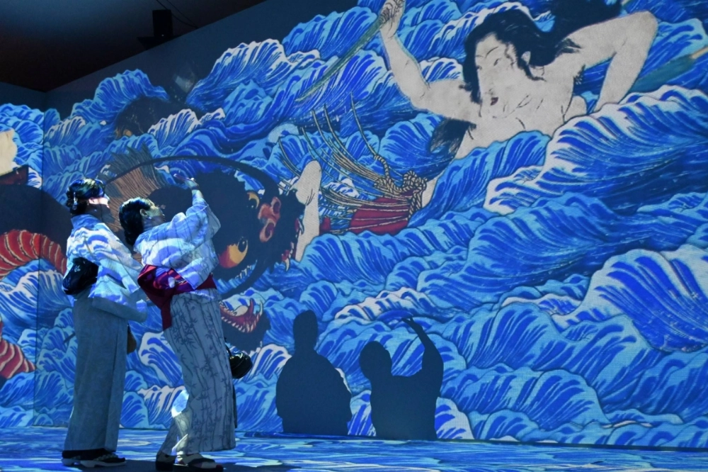A preview of the "Yokai Immersive Experience Exhibition" on Friday in the city of Nagoya A preview of the "Yokai Immersive Experience Exhibition" on Friday in the city of Nagoya