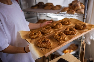 "Simit," a Turkish bagel, is one of the Turkish-style breads found at Pide, a small bakery that also specializes in sourdough.  "Simit," a Turkish bagel, is one of the Turkish-style breads found at Pide, a small bakery that also specializes in sourdough.