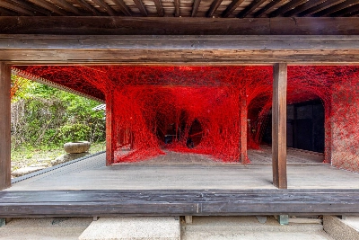 “Memory of Lines” is Chiharu Shiota’s second art installation on Teshima as part of the Setouchi Triennale. “Memory of Lines” is Chiharu Shiota’s second art installation on Teshima as part of the Setouchi Triennale.