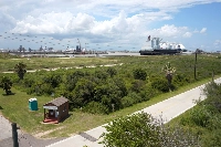 The Bishu Maru LNG tanker, owned by Kawasaki Kisen Kaisha, next to the Freeport LNG terminal in Texas | Mara Budgen