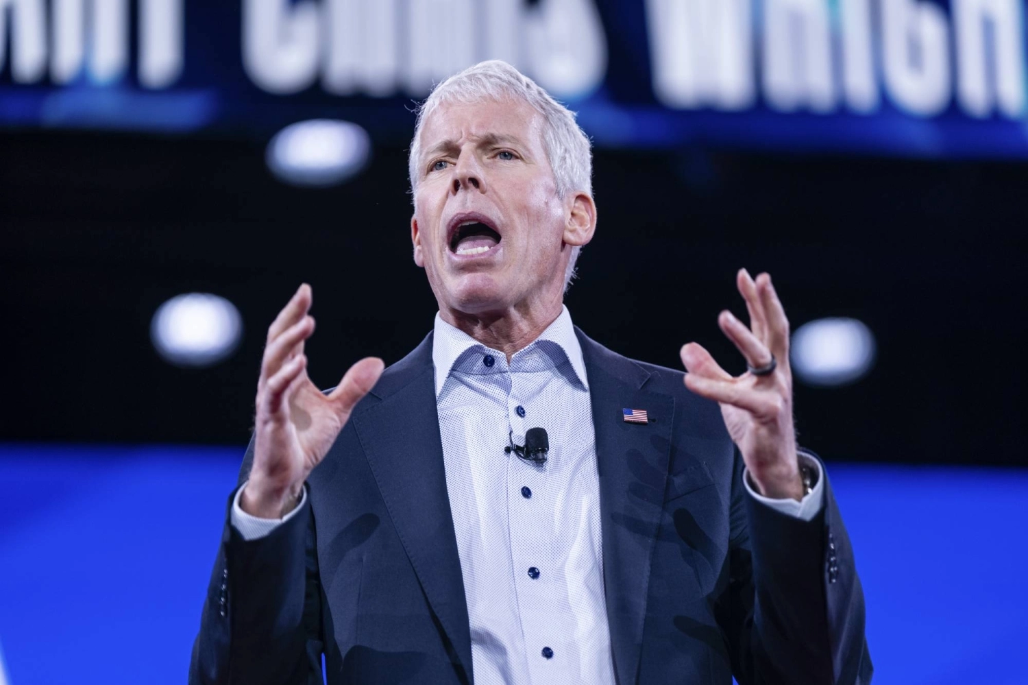 Chris Wright, U.S. energy secretary, speaks during a conference in February.  Chris Wright, U.S. energy secretary, speaks during a conference in February.