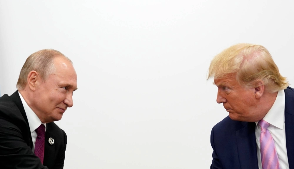 U.S. President Donald Trump (R) and Russian President Vladimir Putin (L) hold a bilateral meeting at the G20 leaders summit in Osaka in 2019.   U.S. President Donald Trump (R) and Russian President Vladimir Putin (L) hold a bilateral meeting at the G20 leaders summit in Osaka in 2019.